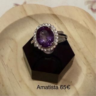 Anillos Plata 925 ajustables amatistas 