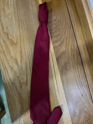 Corbata Massimo Dutti Rayas Morado Blanco