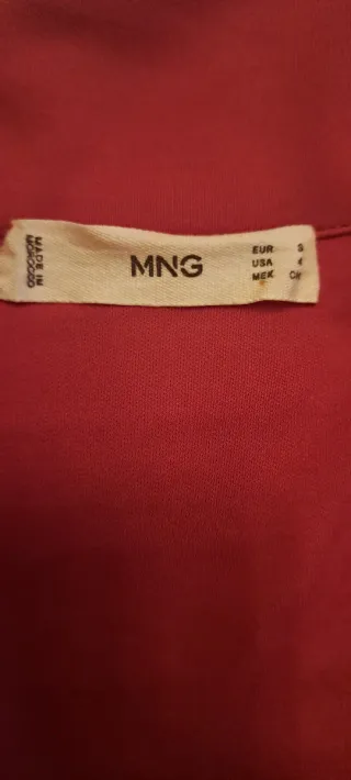 Camisa Mango Naranja Corta