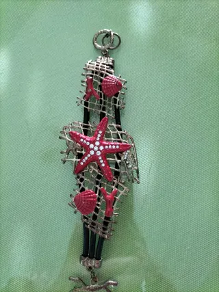 Pulsera temática marina coral y estrella