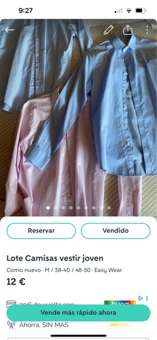 Lote camisas de vestir joven y pantalones 