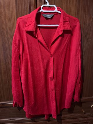 Camisa Roja Manga Larga Primark Talla M