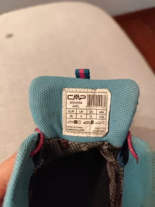 Zapatillas trekking niña CMP azul/rosa T36