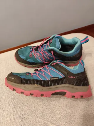 Zapatillas trekking niña CMP azul/rosa T36