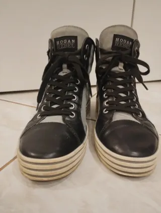 Sneakers Hogan Rebel donna nere grigie