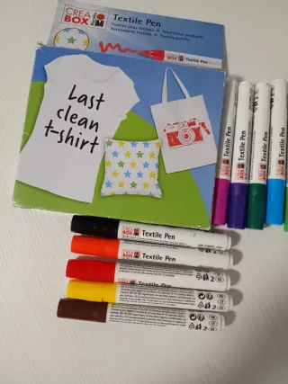 10 Rotuladores Textiles CREA BOX Nuevos