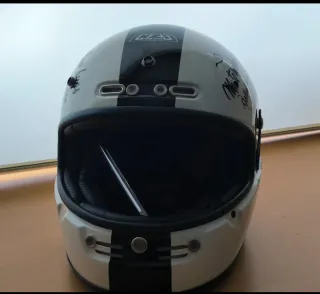 Casco Integral NZI Flat Track 2 Tank Bone,Nuevo