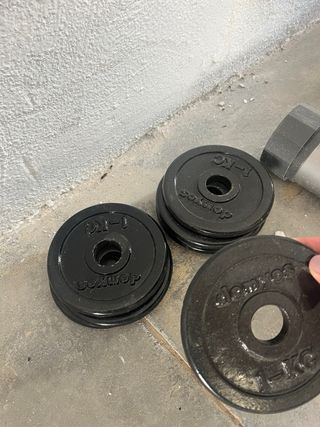 Conjunto de pesas de gimnasio

