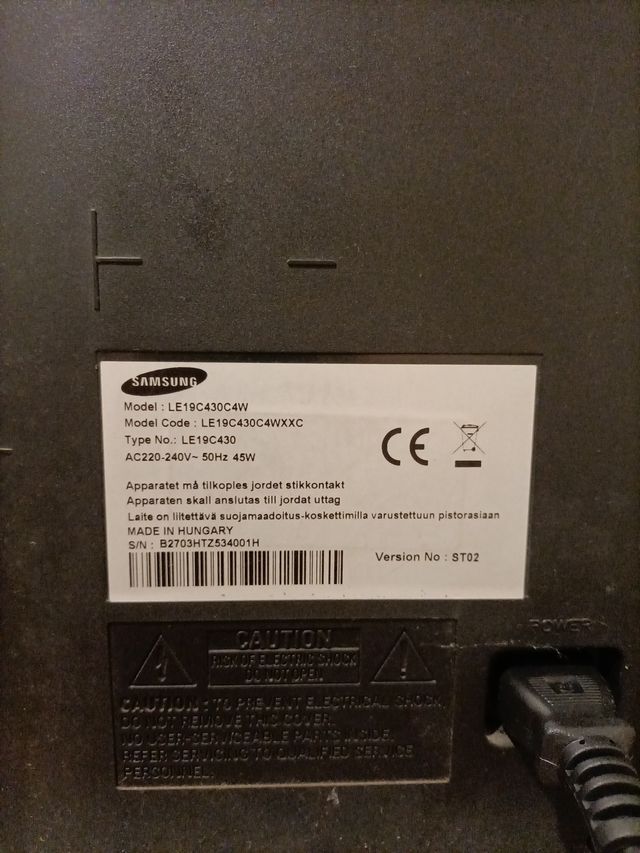 Televisor Samsung Negro