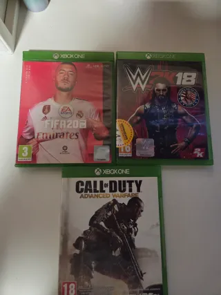 Lote 3 Juegos Xbox One: FIFA 20, WWE 2K18, CoD