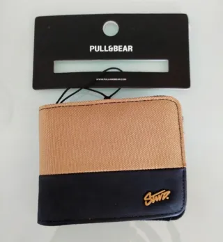 Cartera de hombre Pull&Bear  Marrón y Negra. Nueva