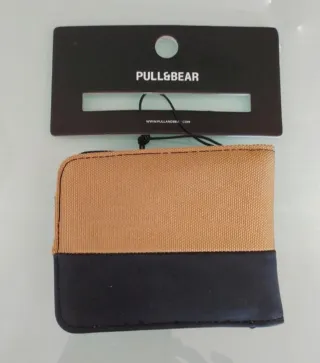 Cartera de hombre Pull&Bear  Marrón y Negra. Nueva