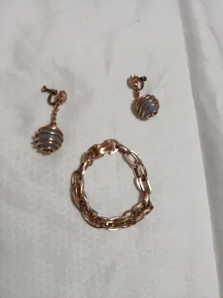Conjunto Vintage Pulsera y Pendientes