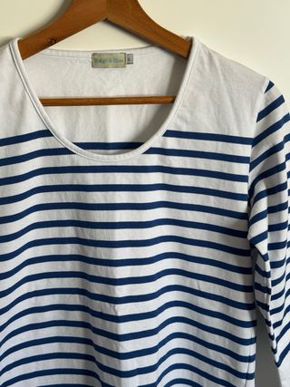 Camiseta Beige&Blue rayas azul marino Talla L