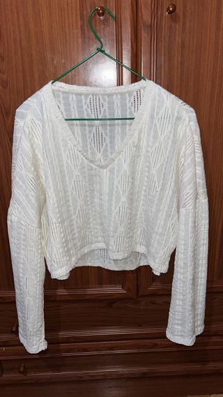 Camisa blanca manga larga