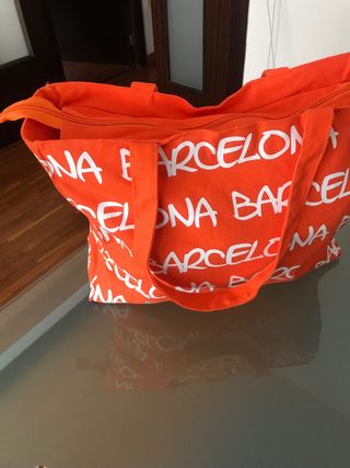 Bolsa lona con cremallera playa modelo barcelona