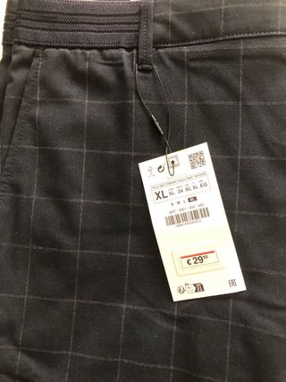 Pantalón de vestir Zara cuadros hombre
