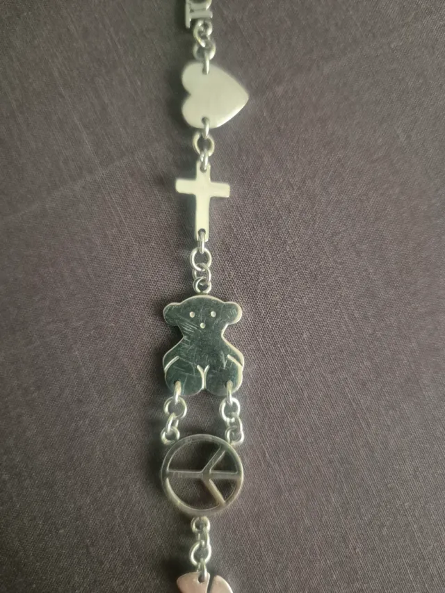Pulsera Tous acero Corazón Oso Paz