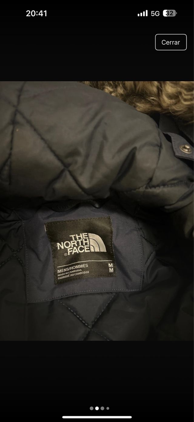 Parka The North Face azul con capucha