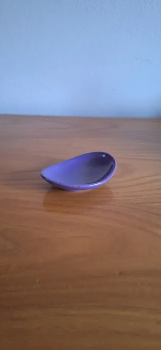 Ciotolina/Mistiera handmade Tabacco Ceramica Viola