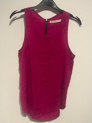 Blusa Stradivarius fluida cremallera S