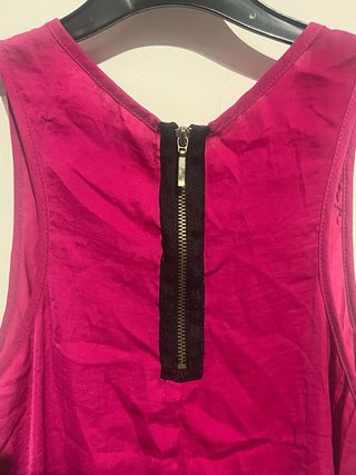 Blusa Stradivarius fluida cremallera S