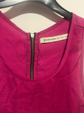 Blusa Stradivarius fluida cremallera S