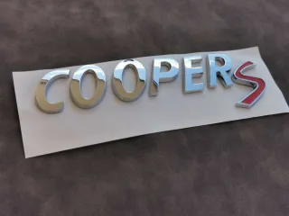 Cooper S Emblema para Maletero de Mini Cooper One