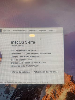 Mac Pro (principios 2009) Intel Xeon
