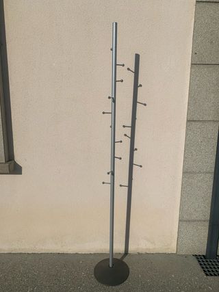 Perchero de pie de acero inoxidable, 190 cm de alt