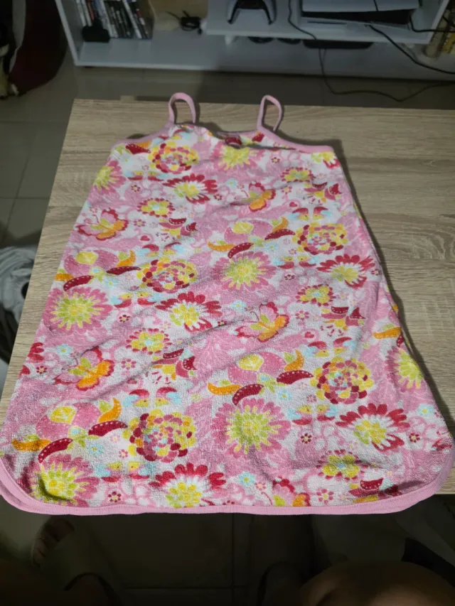 Vestido playero niña flores y mariposas