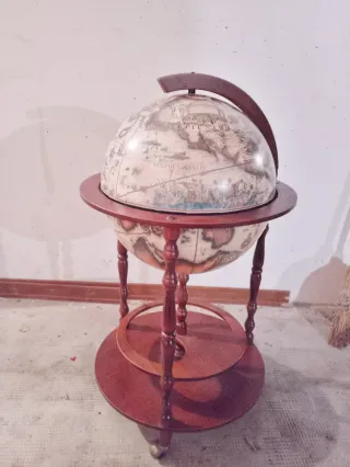 Mappamondo Bar Vintage Anni '50