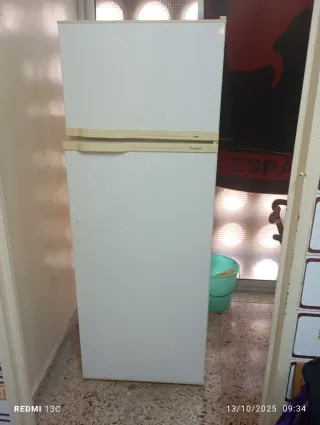 Nevera blanca con congelador