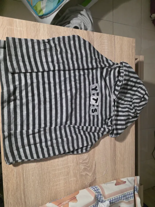 Sudadera niño rayas con letras