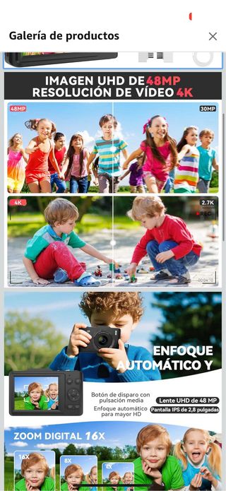 Cámara Digital 4K 48MP Zoom 16X