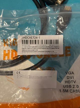Cable DVI-D a HDMI 1,5m