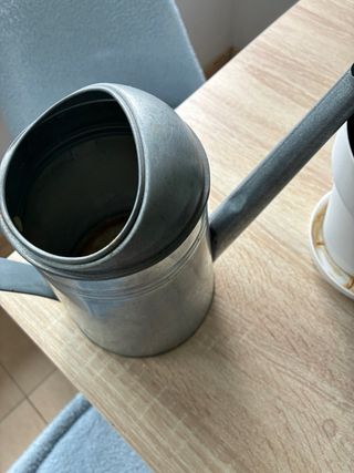 Regadera Vintage Metálica Gris