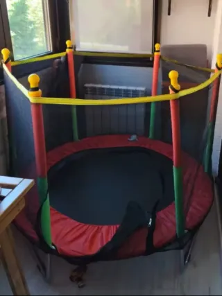 Cama elástica infantil con red PRECINTADA