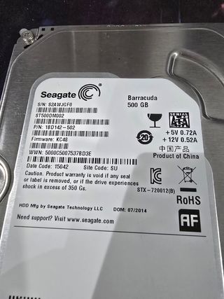 Disco Duro Seagate Barracuda 500GB
