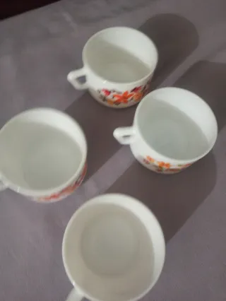 Arcopal Scania Vintage Tazas Flores Naranja