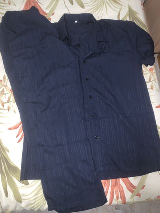 Conjunto casual azul de dos piezas