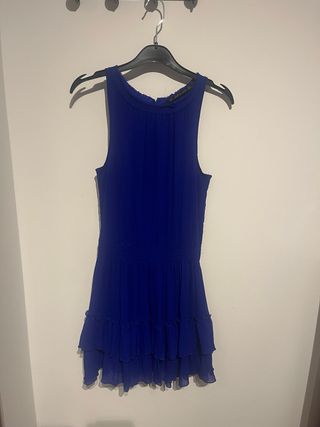 Vestido fiesta Zara azul talla XS