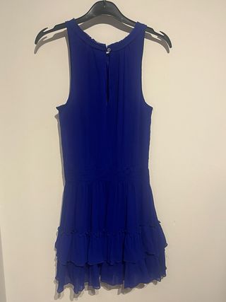 Vestido fiesta Zara azul talla XS