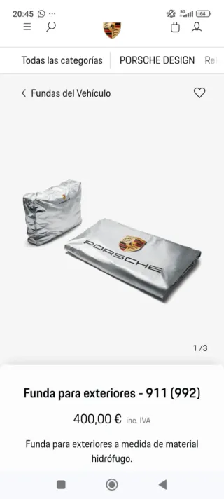 Funda exterior Porsche 911 (992)