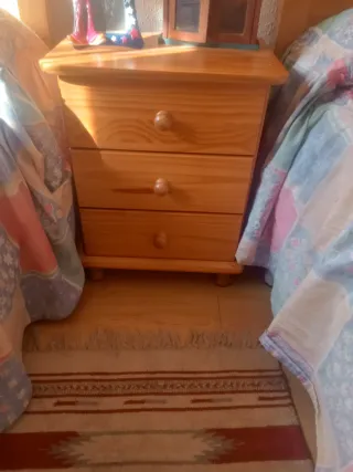 Dormitorio completo 2 camas forja y madera