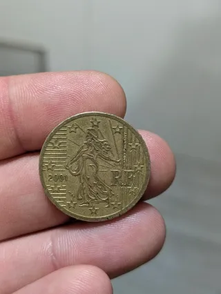 Moneda 50 céntimos 2001 RF
