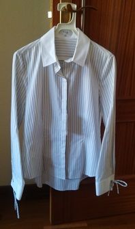 Camisa blanca rayas negras Talla 38