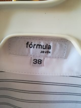 Camisa blanca rayas negras Talla 38