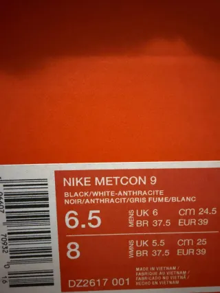 Nike Metcon 9 Scarpe Crossfit Nero/Grigio