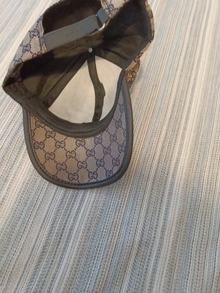 Gorra Gucci GG Beige con Abeja y Rayas